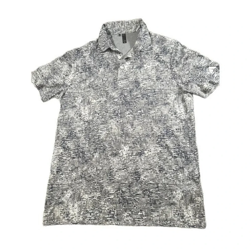 Adidas Ultimate365 Abstract Print Golf Polo‎ Grey Medium
